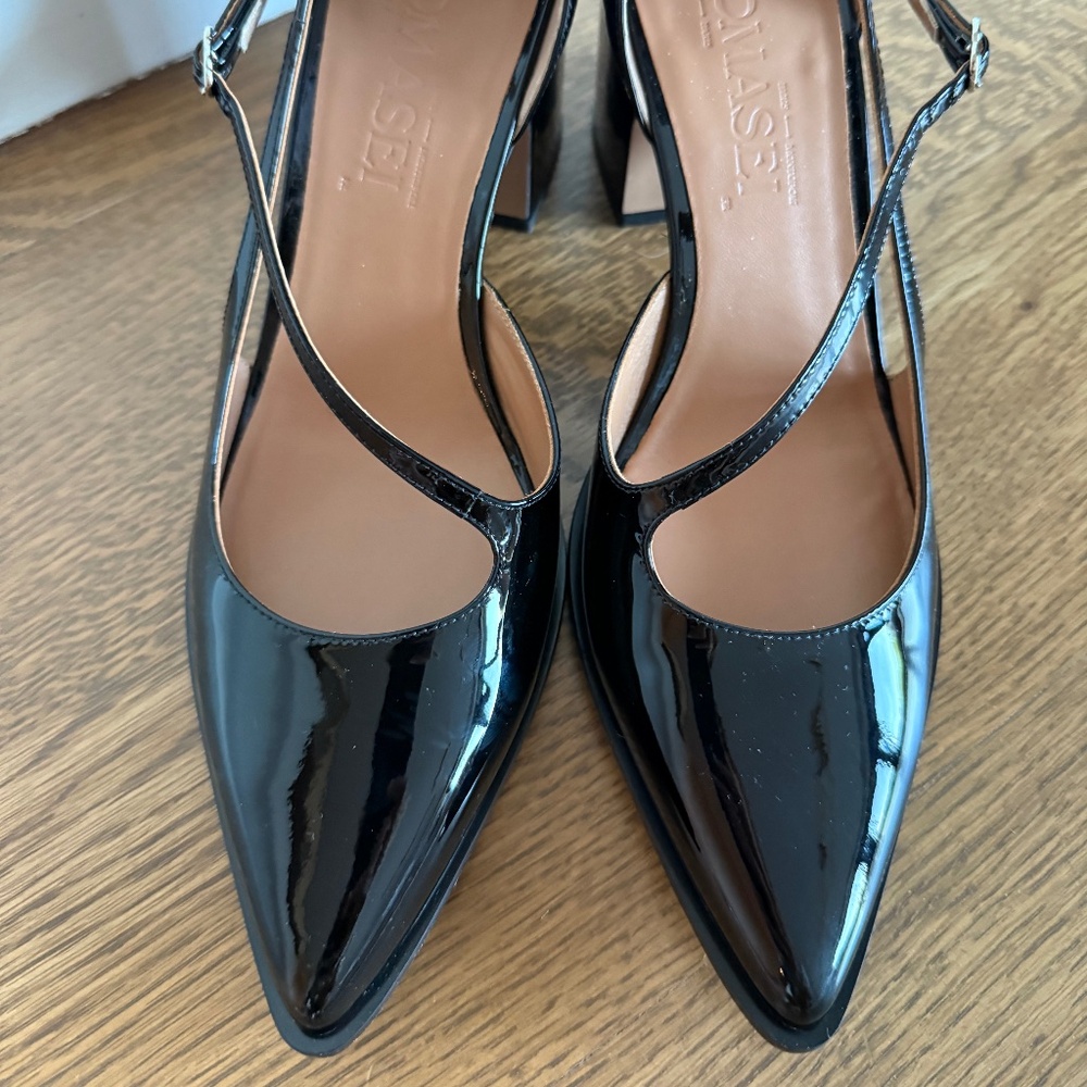 NOMASEI The Office Pumps- Black patent shoes size 40